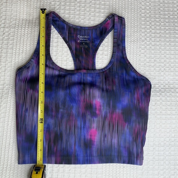 Calvin Klein Women’s Low Impact Crop Top Blur Movement Lotus Size Medium - Picture 5 of 6